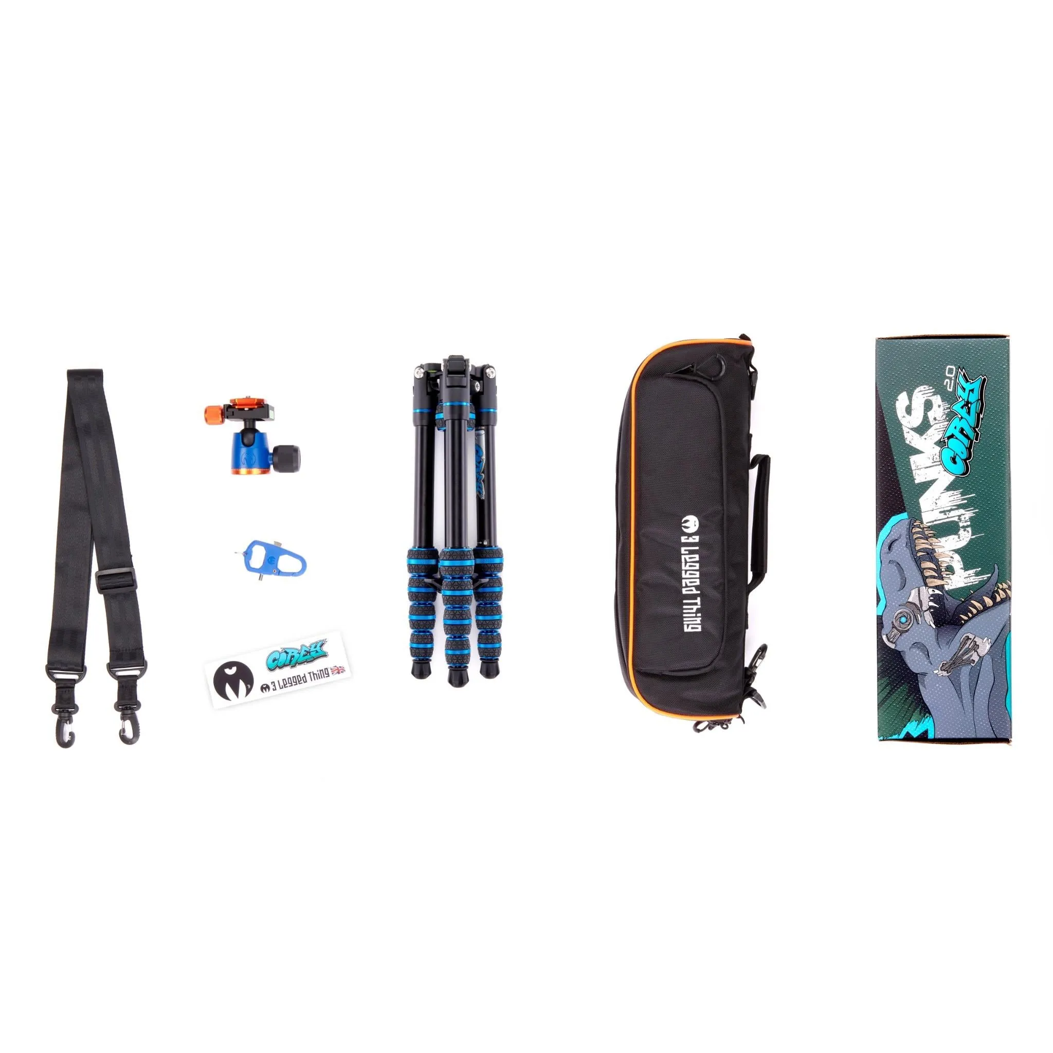 3 Legged Things Punks Corey2.0 & Airhed Neo 2.0 Tripod System (Blue)