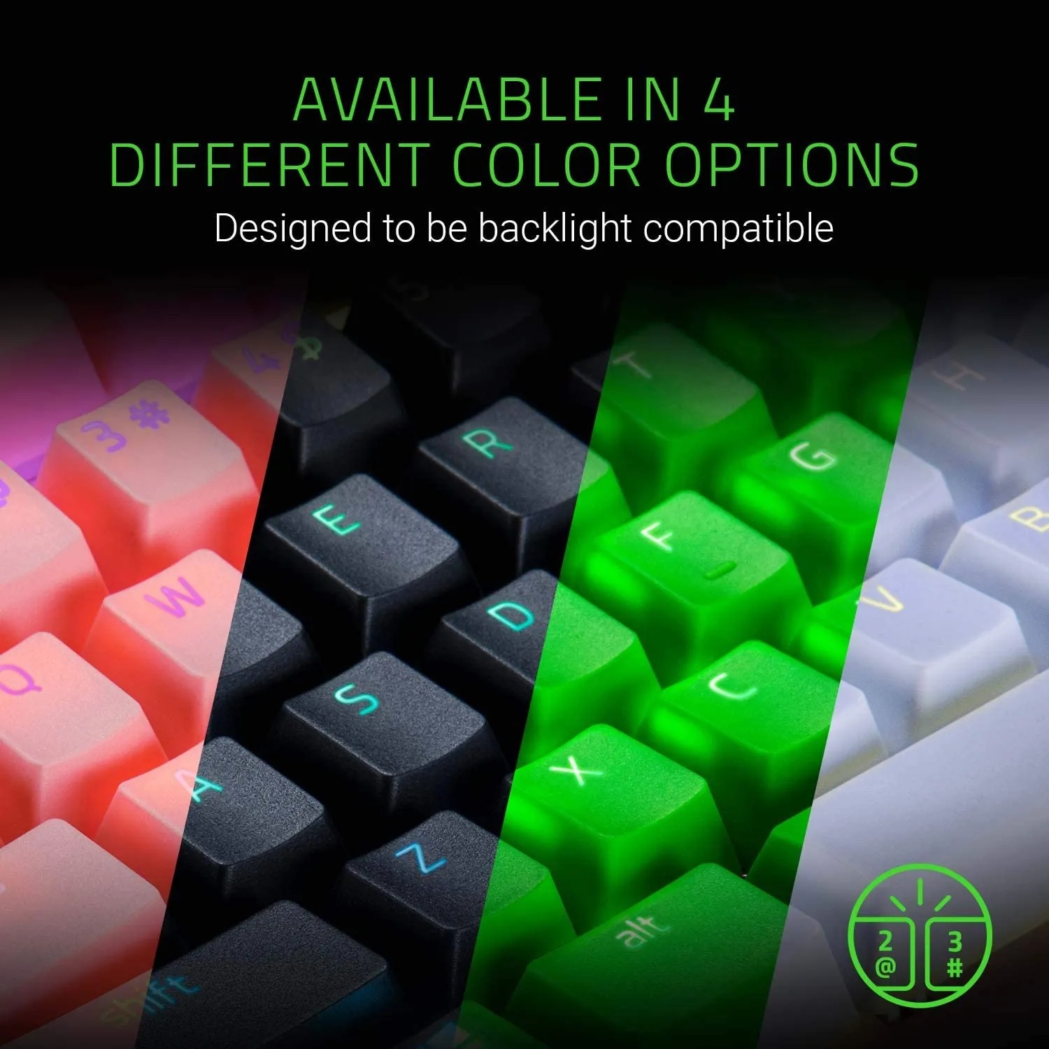 Razer Keycap Doubleshot PBT Upgrade Set for Mechanical & Optical Keyboards: Compatible with Standard 104/105 US and UK layouts - Quartz Pink