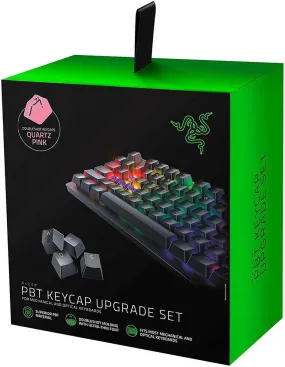 Razer Keycap Doubleshot PBT Upgrade Set for Mechanical & Optical Keyboards: Compatible with Standard 104/105 US and UK layouts - Quartz Pink