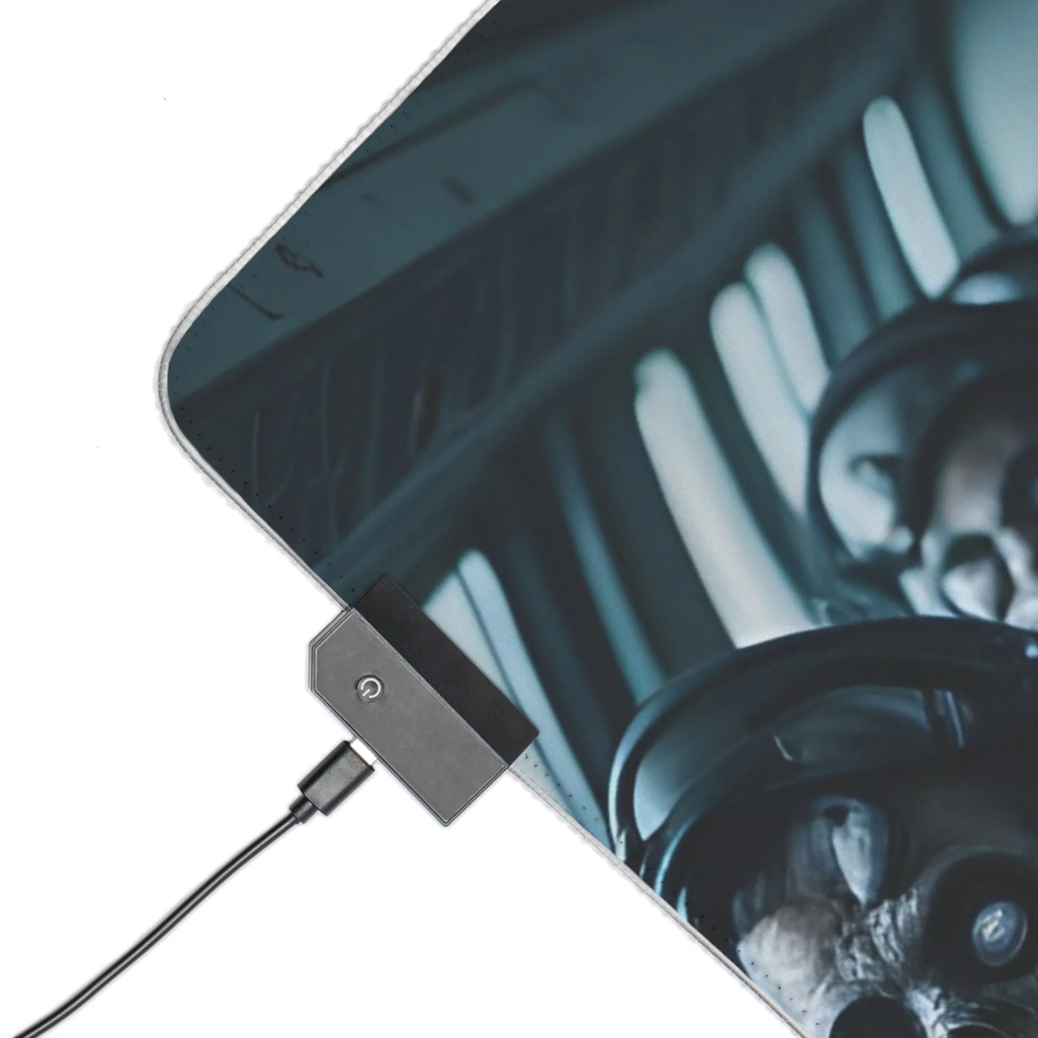 Zombie-Themed LED Mousepad | Unique Inside a Plane Design | Perfect for Computer Gaming | Unusual Gift for Horror Fans | Unique Accessory