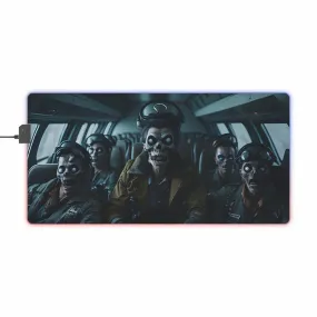 Zombie-Themed LED Mousepad | Unique Inside a Plane Design | Perfect for Computer Gaming | Unusual Gift for Horror Fans | Unique Accessory